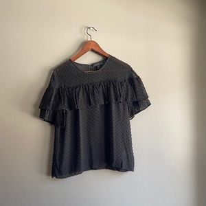 J. Crew Sheer Dotted Top